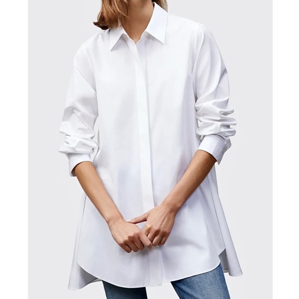 Italian Sculpted Cotton Carolyn Shirt